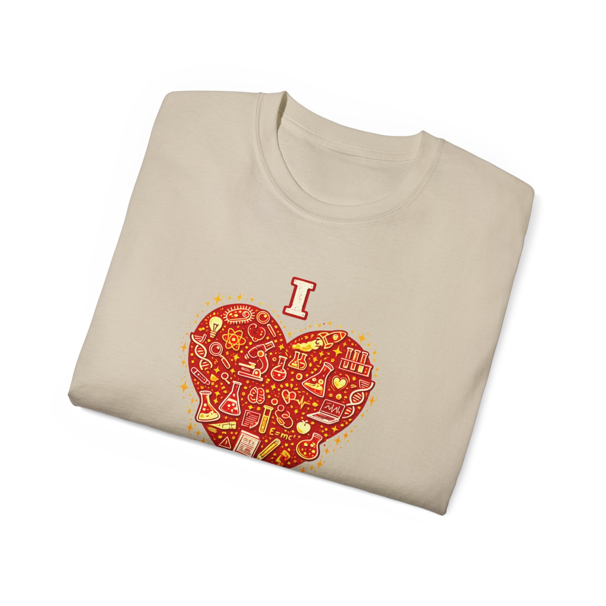I Heart Science T-Shirt — Red Science Heart Graphic Tee