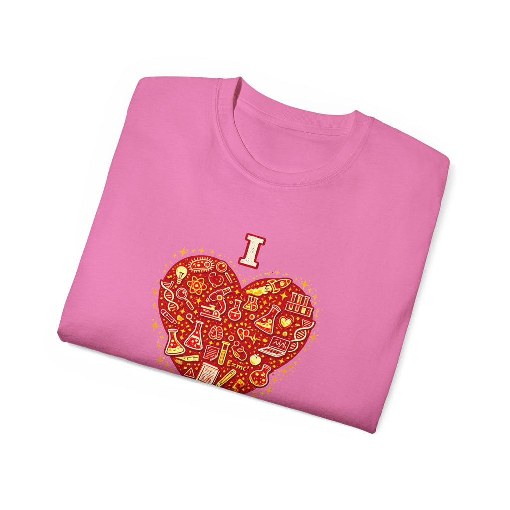 I Heart Science T-Shirt — Red Science Heart Graphic Tee