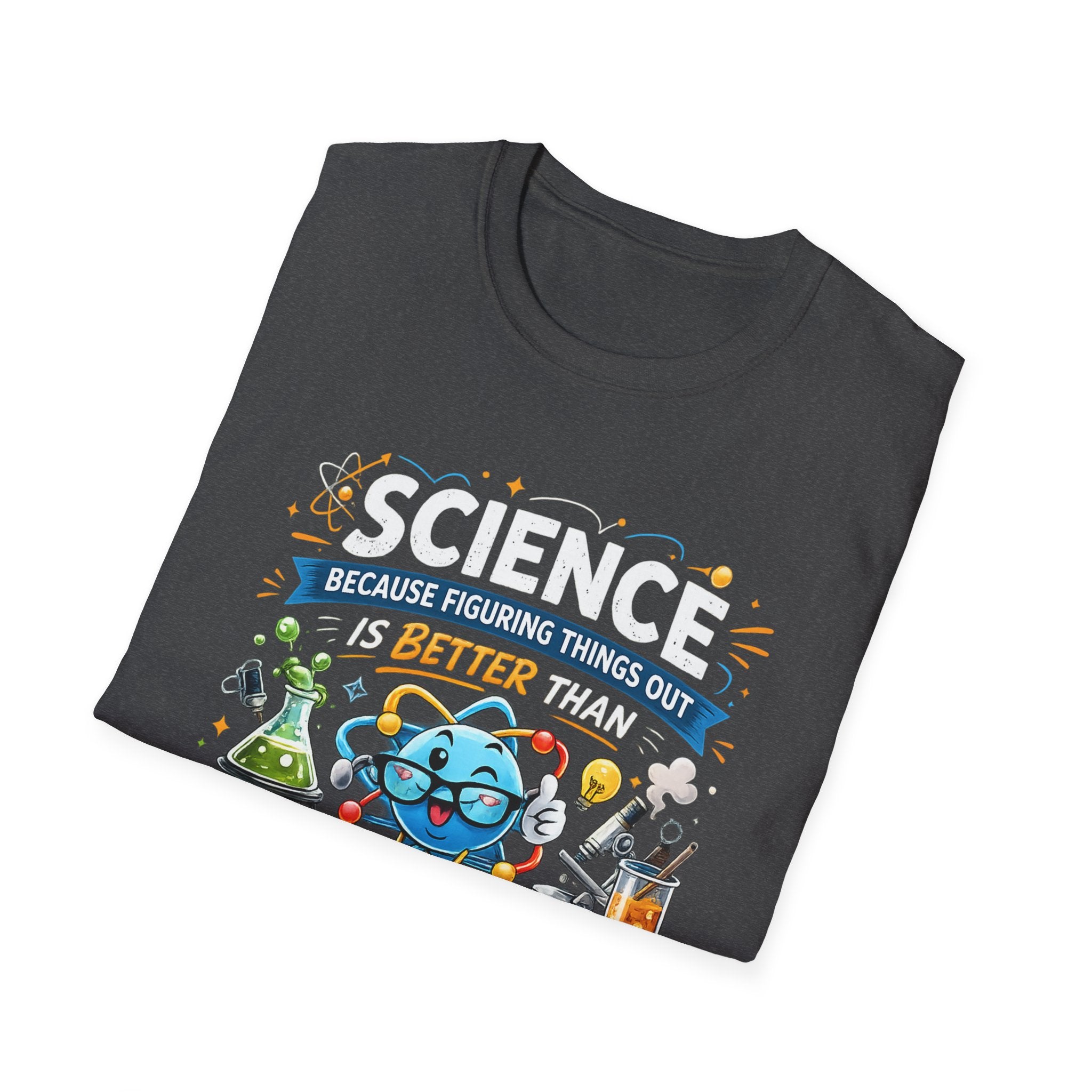 Science Lab Cartoon T-Shirt — Because Figuring Things Out Is Better