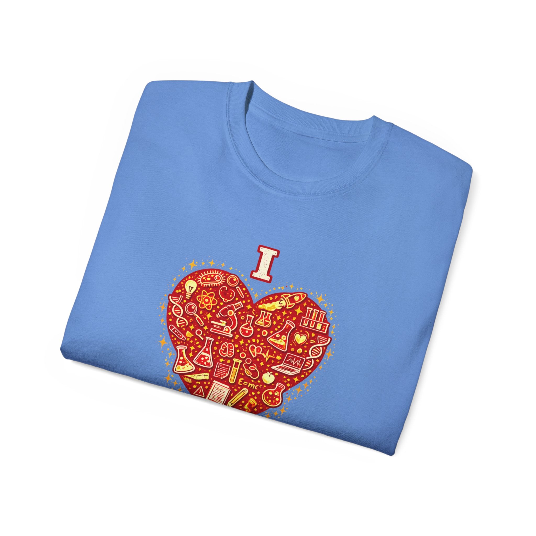 I Heart Science T-Shirt — Red Science Heart Graphic Tee
