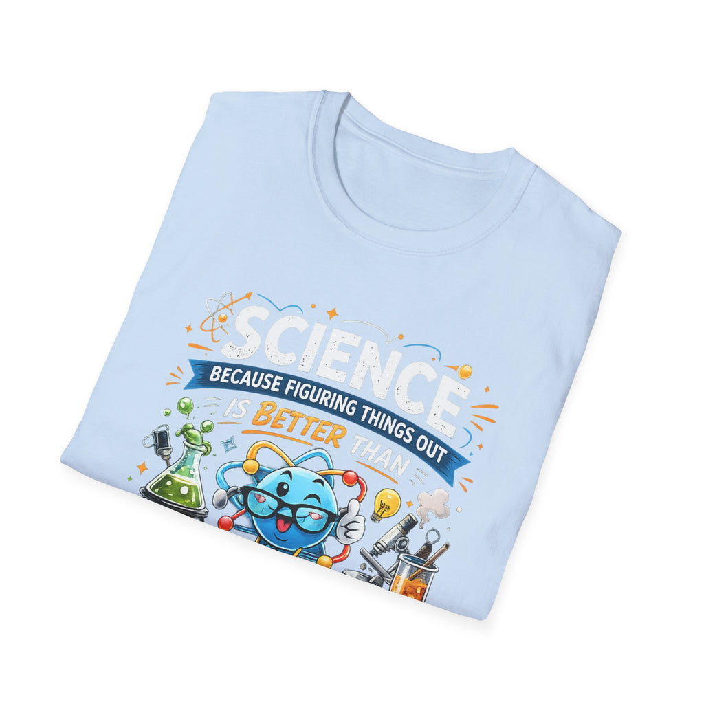 Science Lab Cartoon T-Shirt — Because Figuring Things Out Is Better