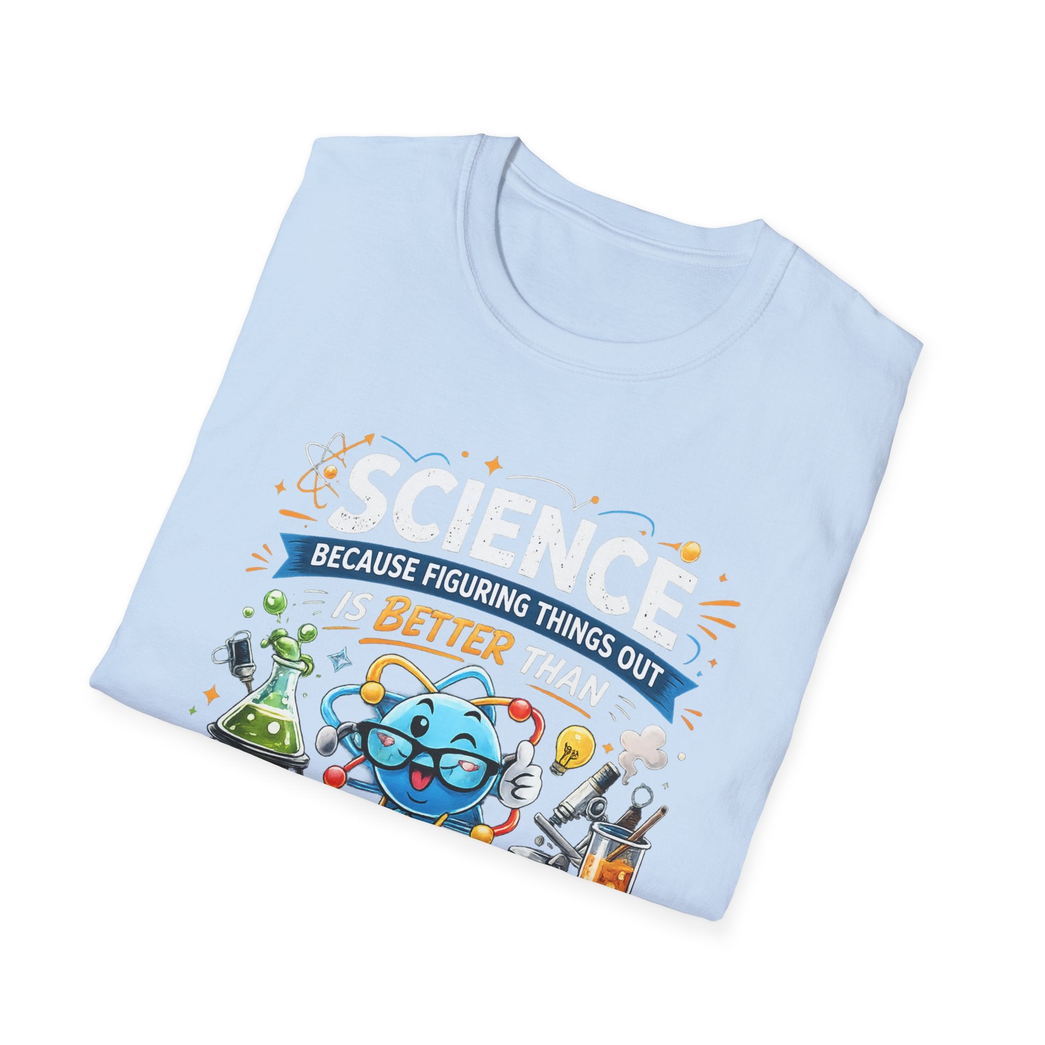 Science Lab Cartoon T-Shirt — Because Figuring Things Out Is Better