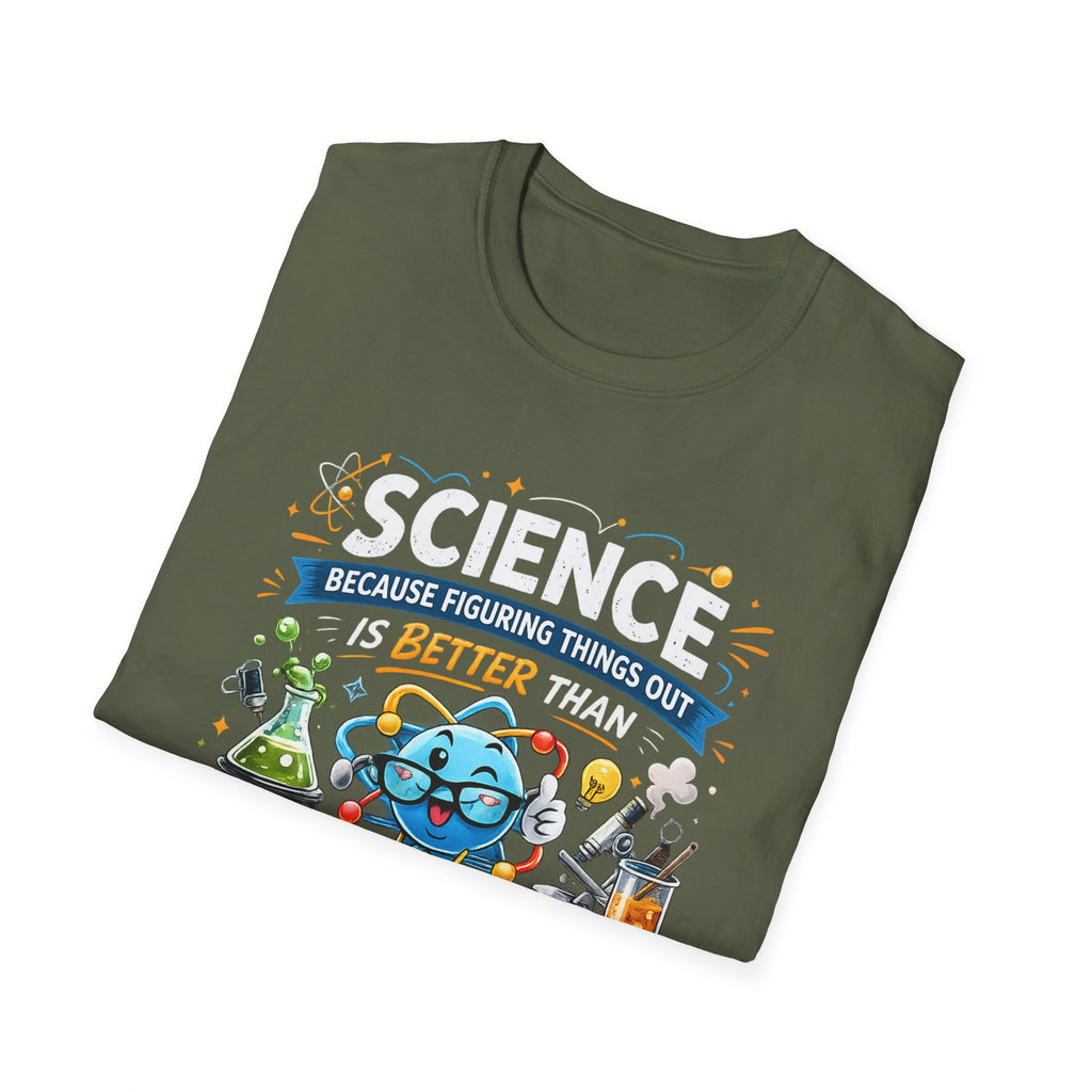 Science Lab Cartoon T-Shirt — Because Figuring Things Out Is Better