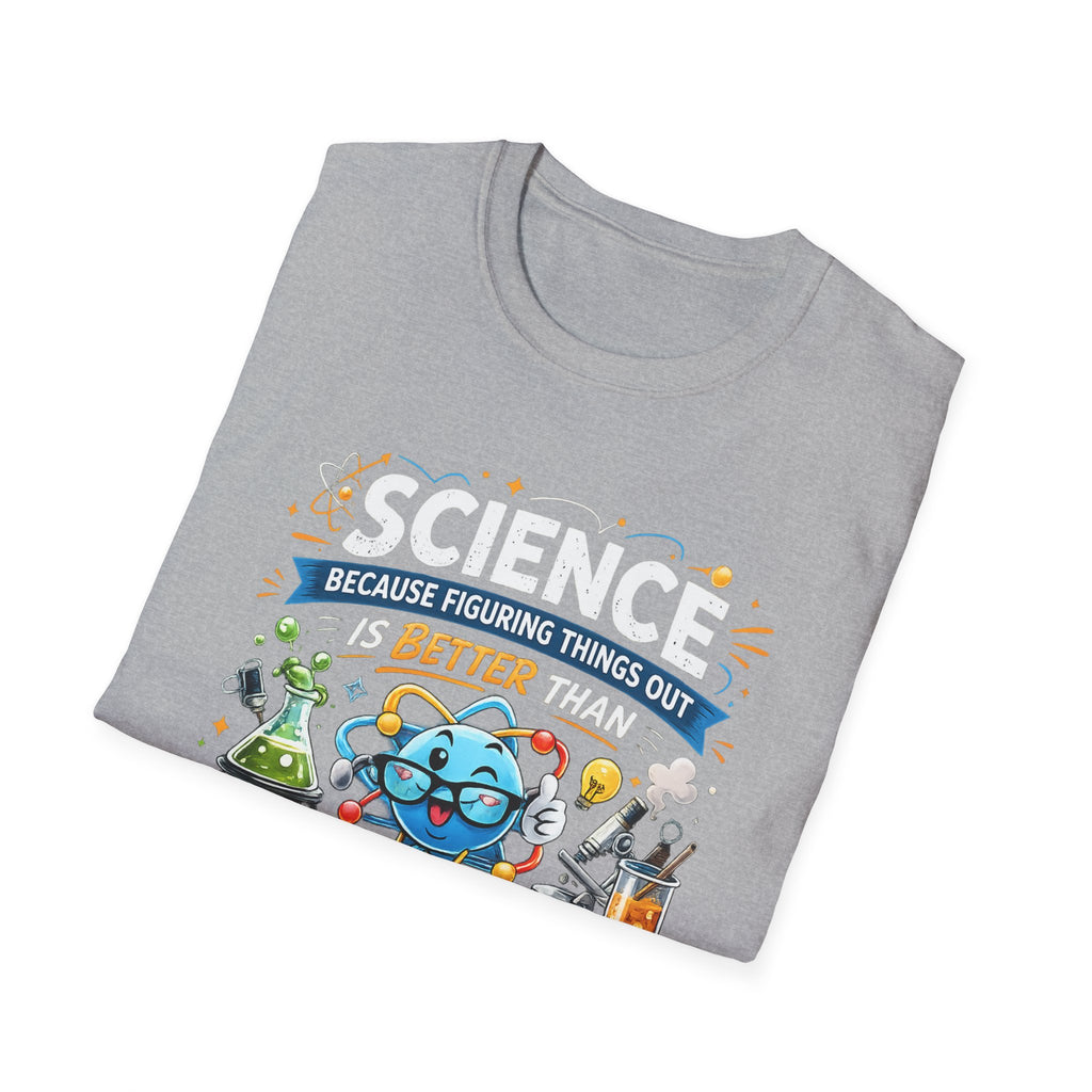 Science Lab Cartoon T-Shirt — Because Figuring Things Out Is Better