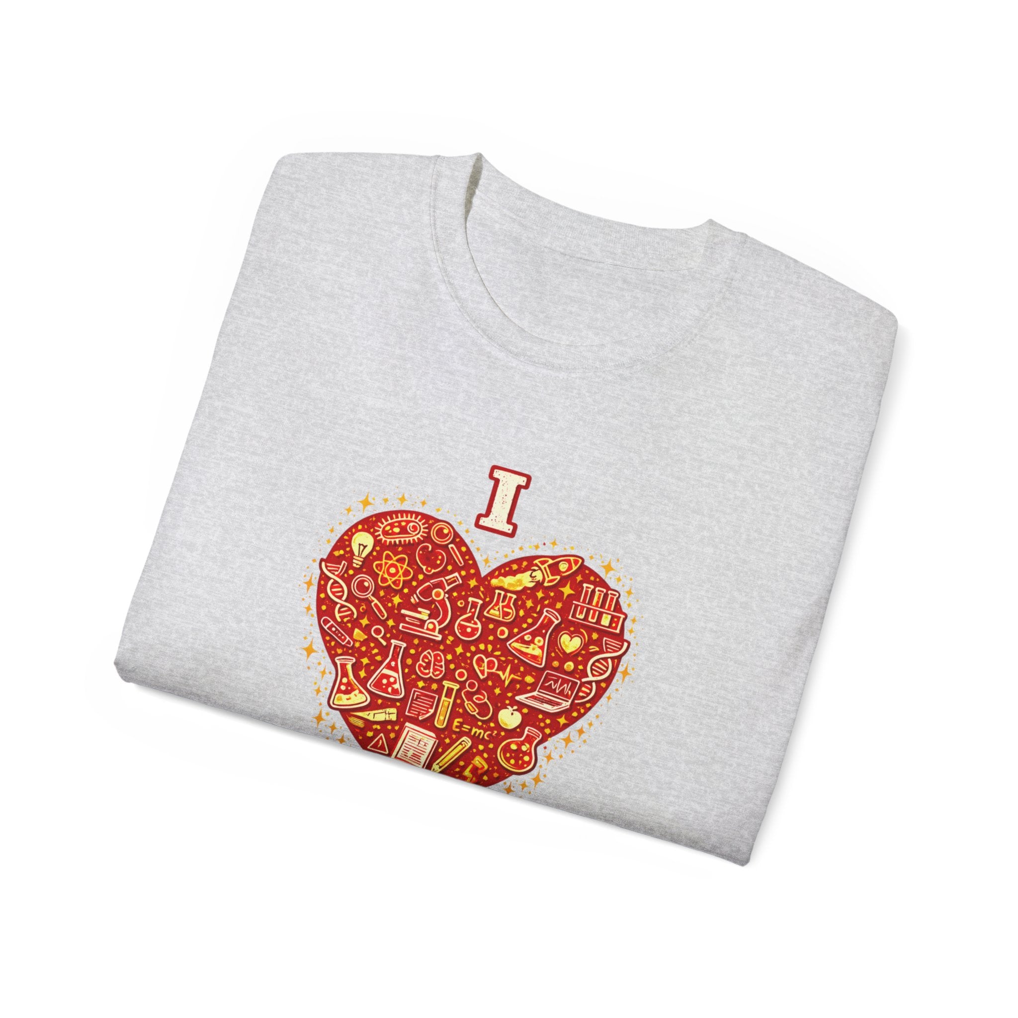 I Heart Science T-Shirt — Red Science Heart Graphic Tee