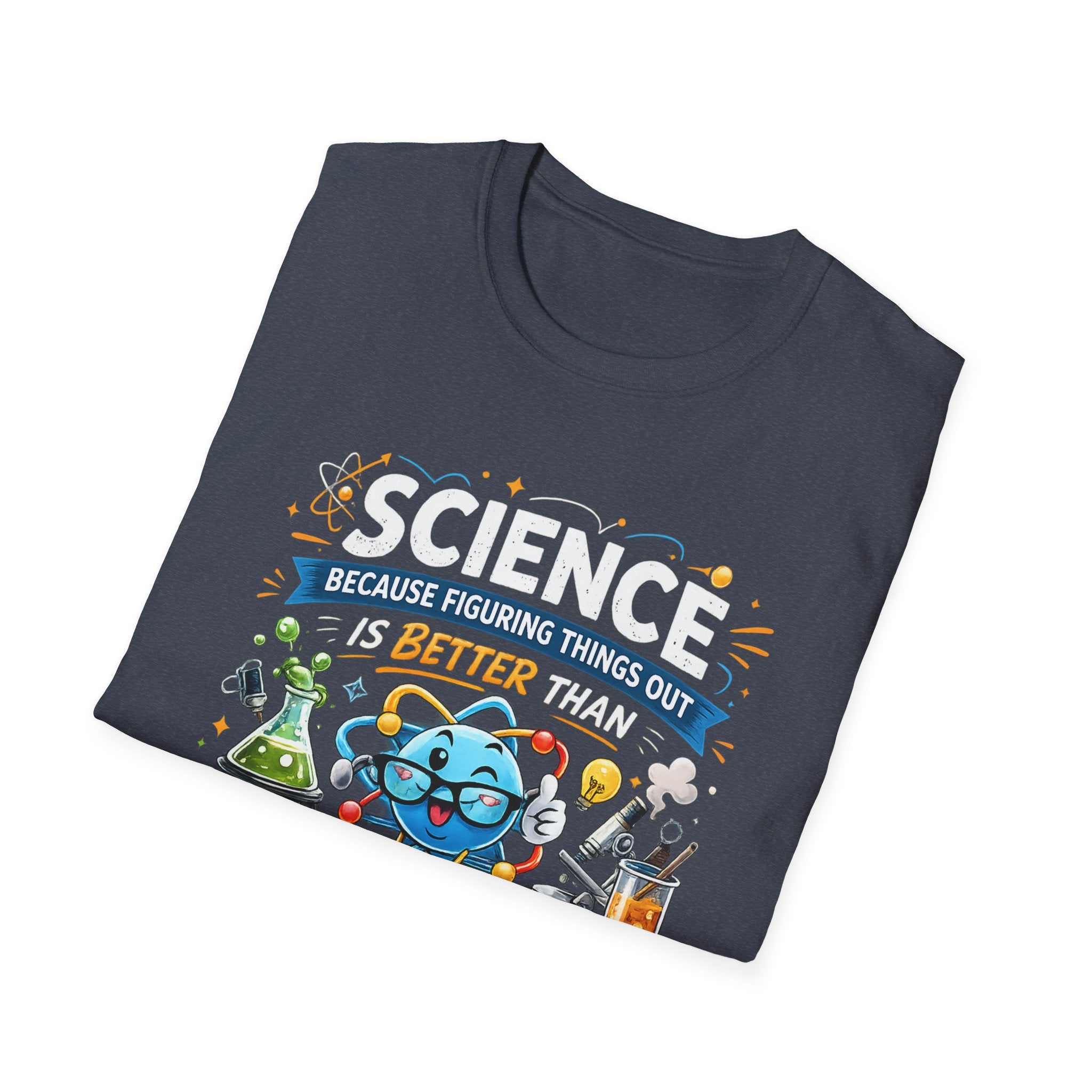 Science Lab Cartoon T-Shirt — Because Figuring Things Out Is Better