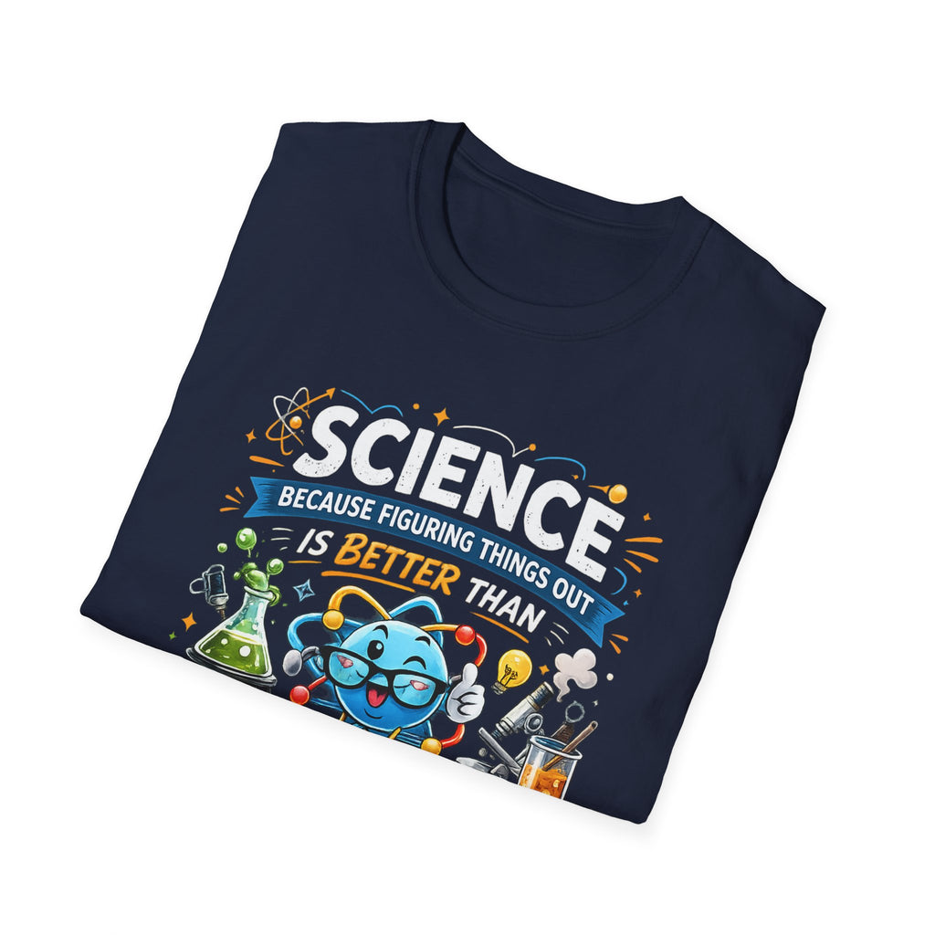 Science Lab Cartoon T-Shirt — Because Figuring Things Out Is Better