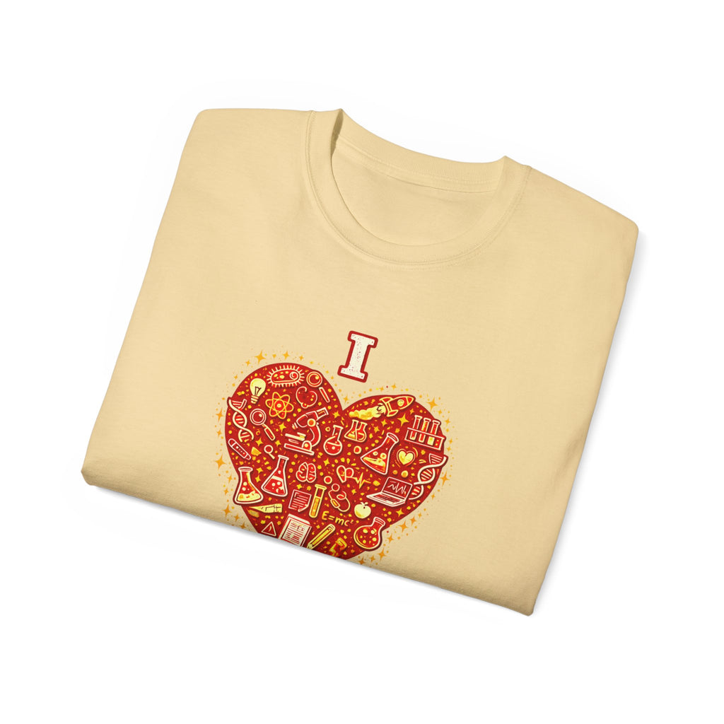 I Heart Science T-Shirt — Red Science Heart Graphic Tee