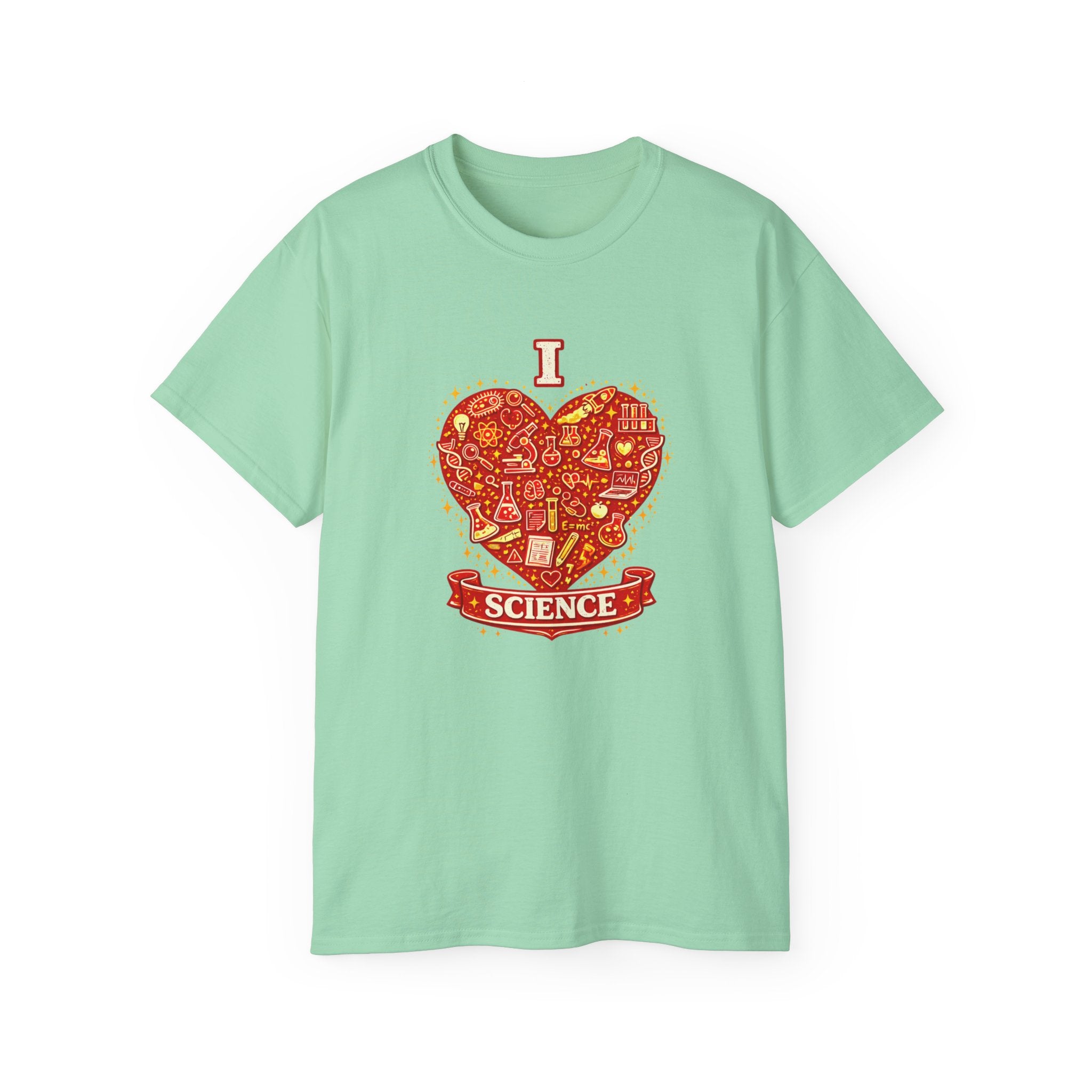 I Heart Science T-Shirt — Red Science Heart Graphic Tee