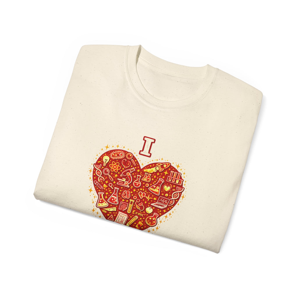 I Heart Science T-Shirt — Red Science Heart Graphic Tee
