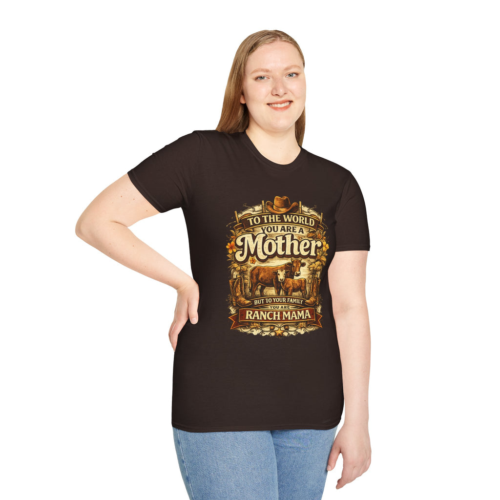 Ranch Mama T‑Shirt — “To the world you are a Mother but to your family you are Ranch Mama”