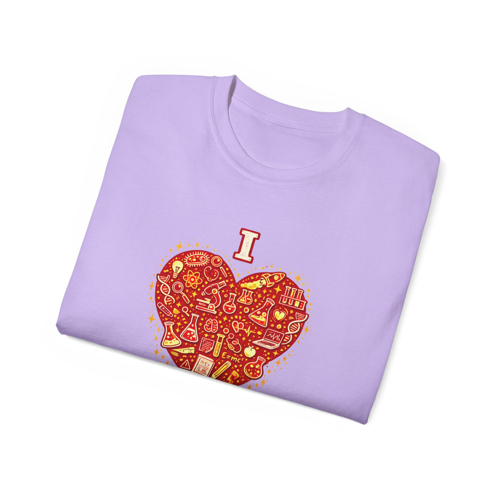 I Heart Science T-Shirt — Red Science Heart Graphic Tee
