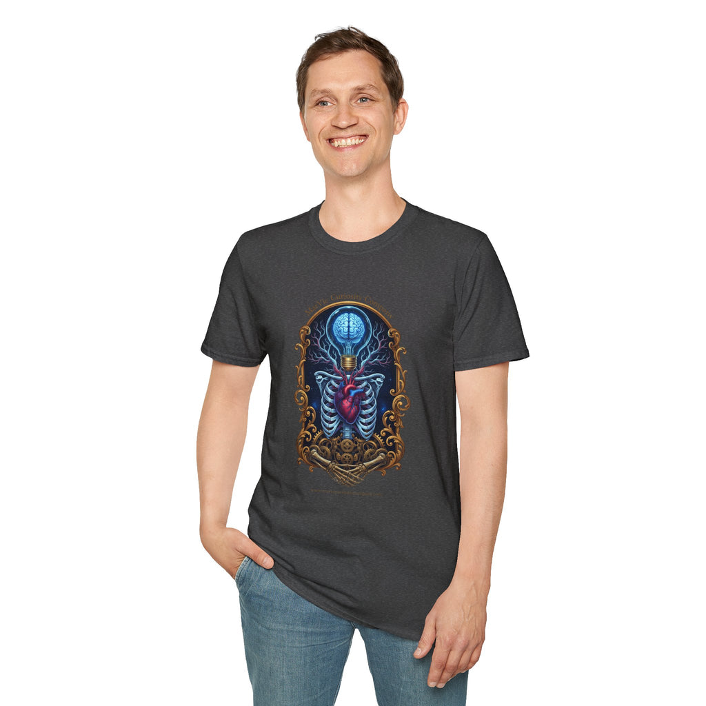 Anatomical Heart and Ribcage Art Tee — Gothic Medical Illustration T-Shirt