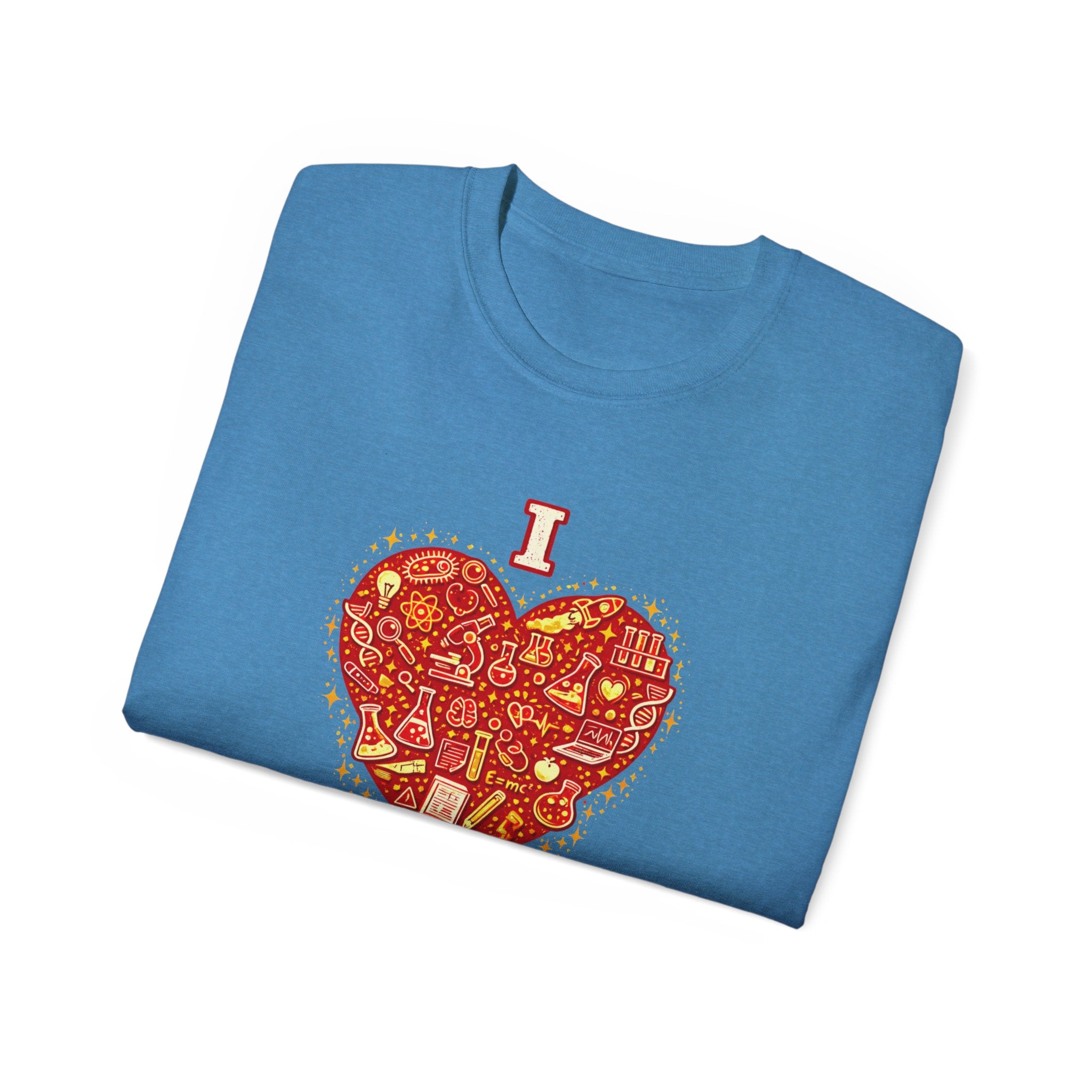 I Heart Science T-Shirt — Red Science Heart Graphic Tee