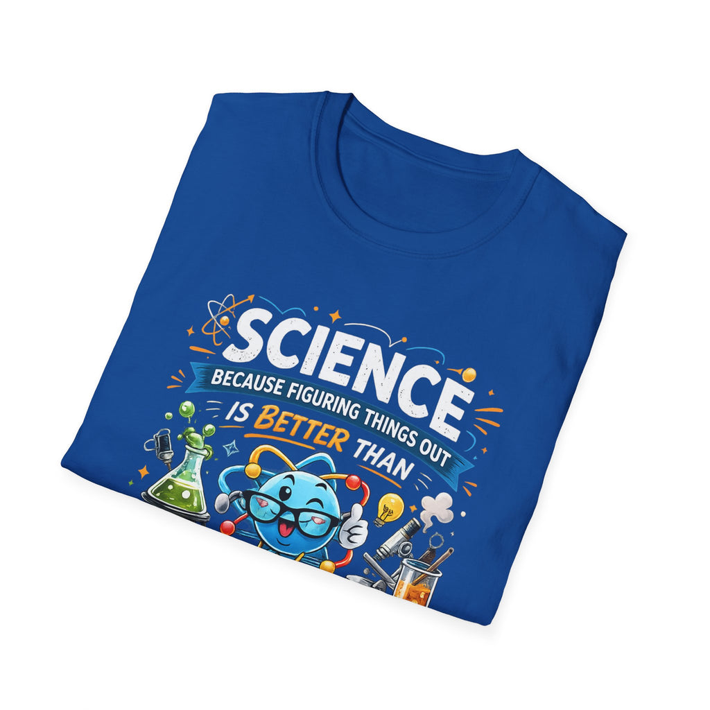 Science Lab Cartoon T-Shirt — Because Figuring Things Out Is Better