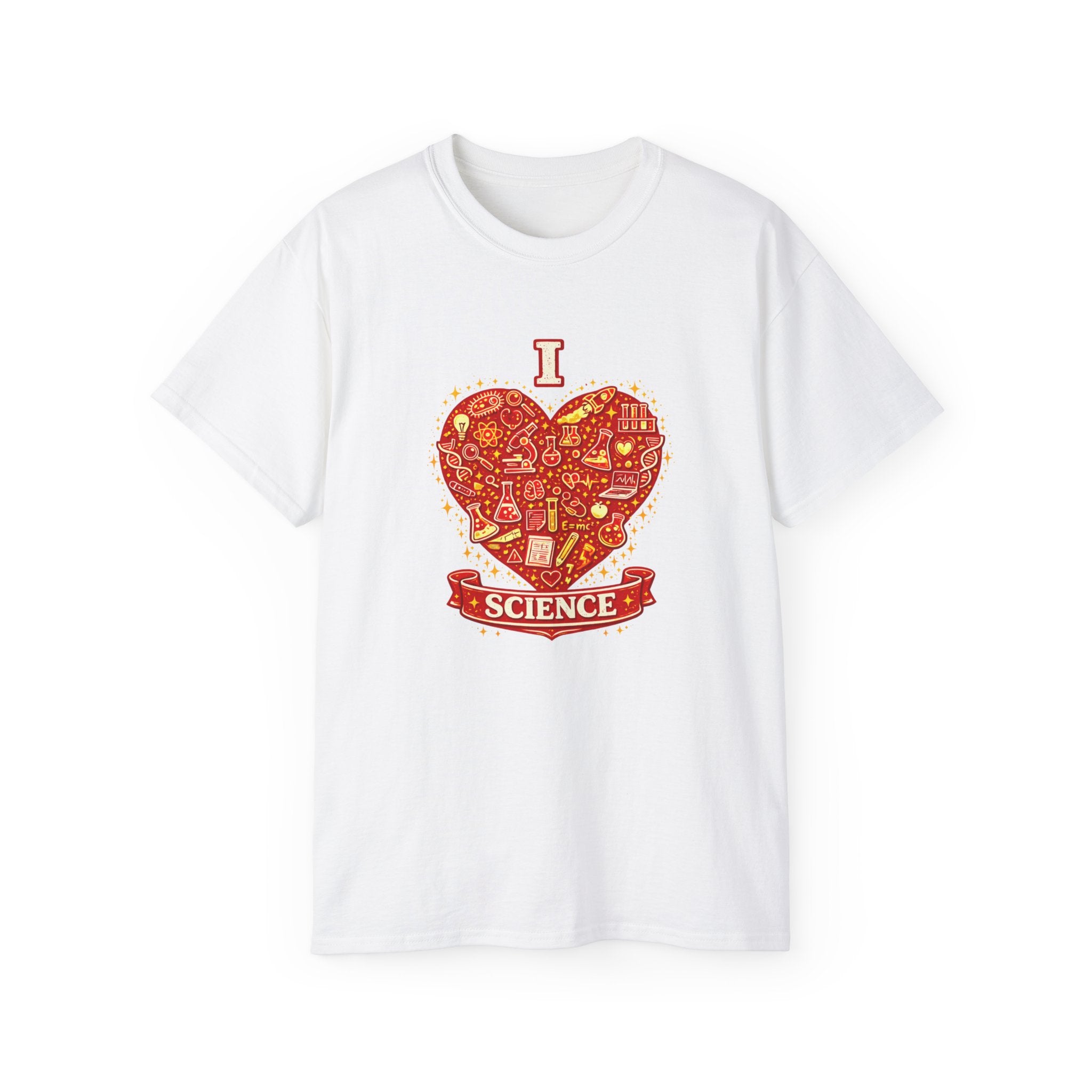 I Heart Science T-Shirt — Red Science Heart Graphic Tee
