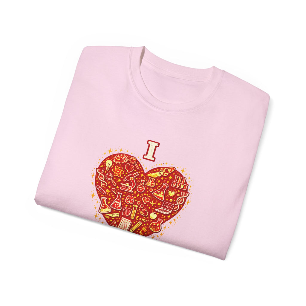 I Heart Science T-Shirt — Red Science Heart Graphic Tee