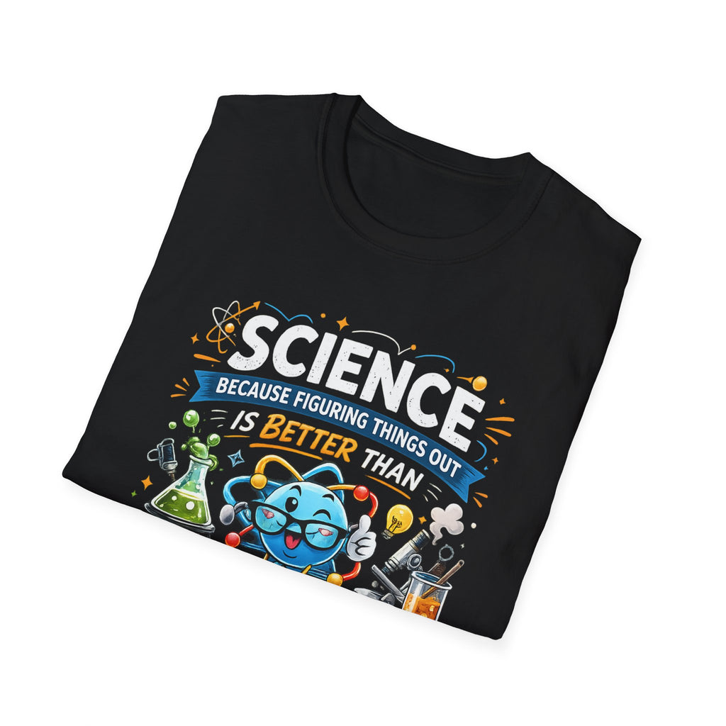 Science Lab Cartoon T-Shirt — Because Figuring Things Out Is Better
